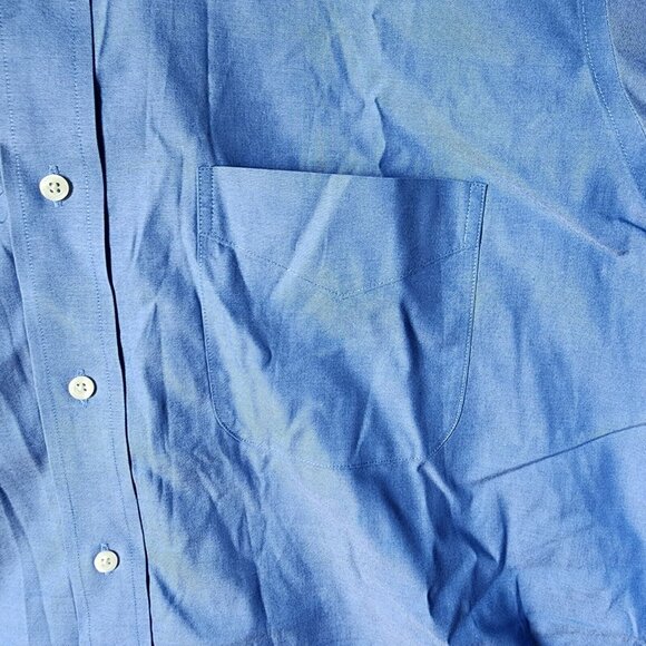 Brooks Brothers Blue Non Iron Long Sleeve Button Down Dress Shirt Size 16 Cotton - Picture 7 of 12